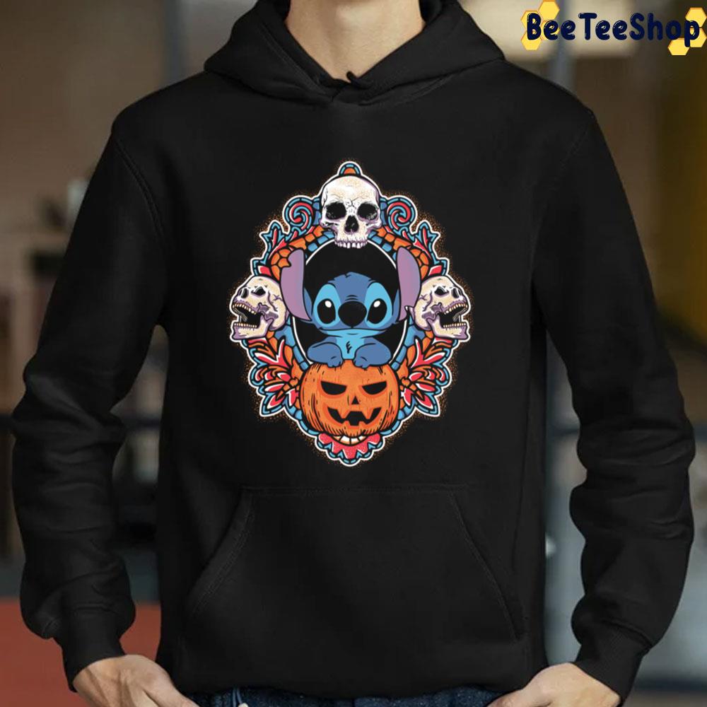 Stitch Happy Scary Halloween Cartoon Vintage Pumpkin Skulls Trending Unisex Sweatshirt Stitch Happy Scary Halloween Cartoon Vintage Pumpkin Skulls Trending Unisex Sweatshirt