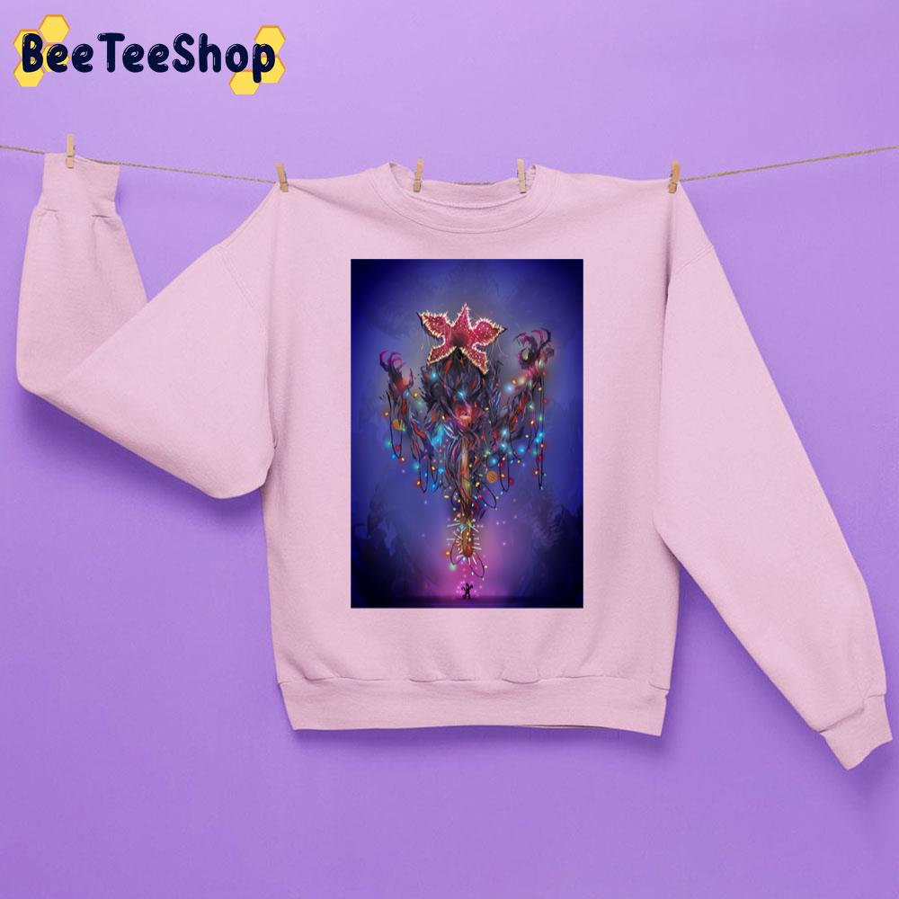Stranger Things Demogorgon Christmas Lights Trending Unisex Sweatshirt Stranger Things Demogorgon Christmas Lights Trending Unisex Sweatshirt