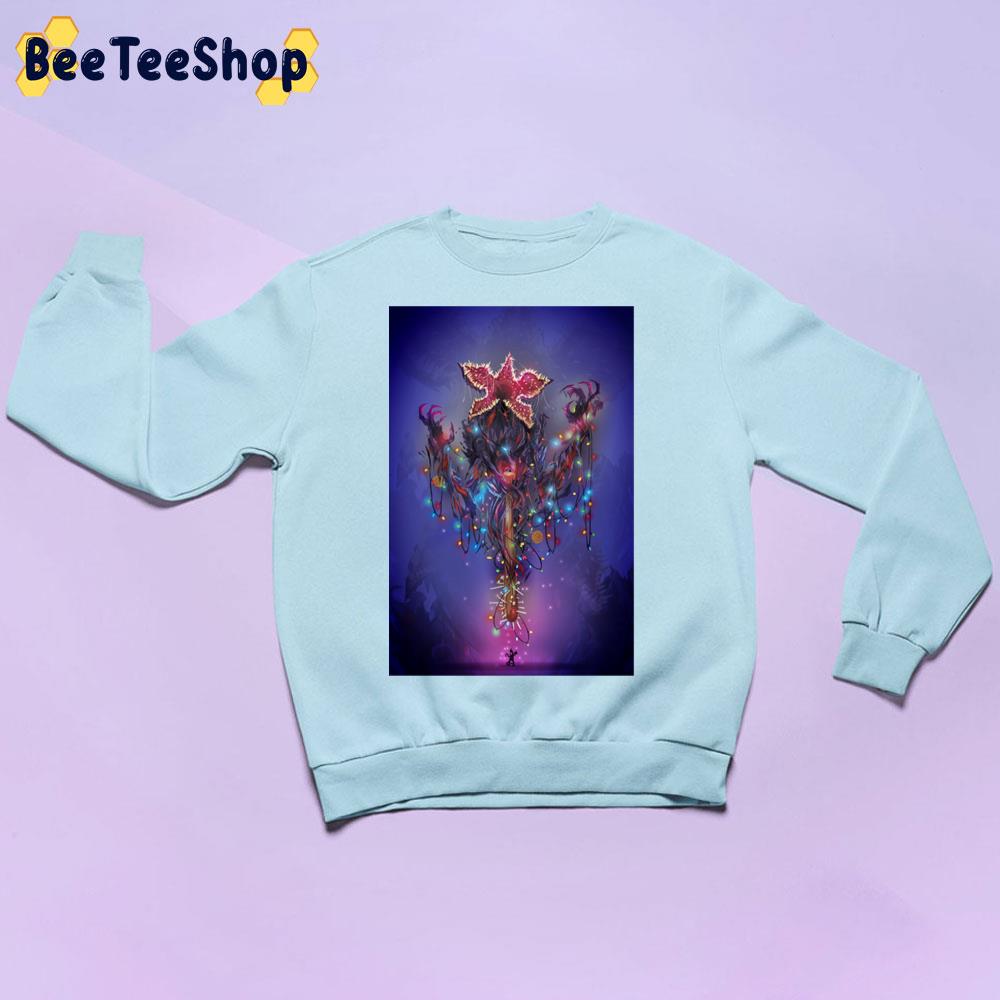 Stranger Things Demogorgon Christmas Lights Trending Unisex Sweatshirt Stranger Things Demogorgon Christmas Lights Trending Unisex Sweatshirt