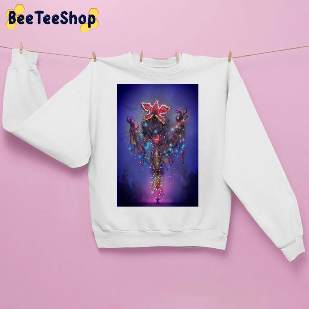 Stranger Things Demogorgon Christmas Lights Trending Unisex Sweatshirt Stranger Things Demogorgon Christmas Lights Trending Unisex Sweatshirt