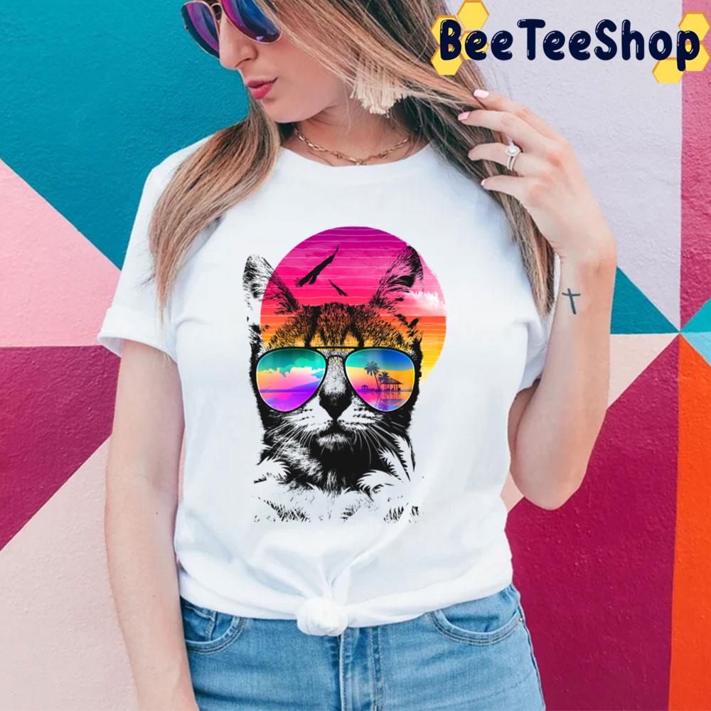 Summer Cat Retro Art Trending Unisex Sweatshirt Summer Cat Retro Art Trending Unisex Sweatshirt