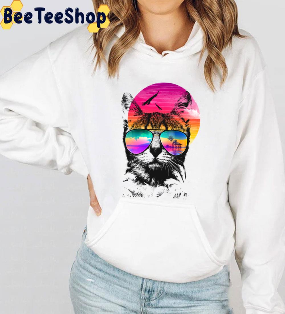 Summer Cat Retro Art Trending Unisex Sweatshirt Summer Cat Retro Art Trending Unisex Sweatshirt