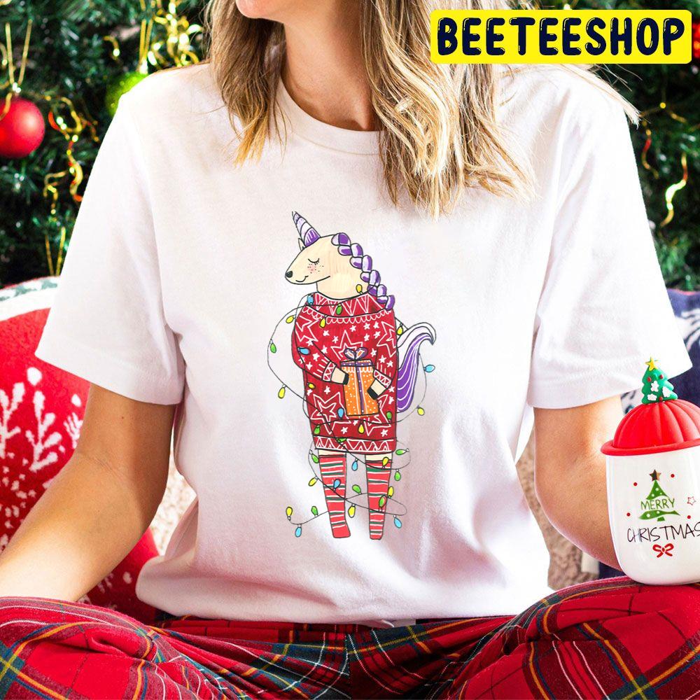 Super Cute Christmas Unicorn Trending Unisex Hoodie Super Cute Christmas Unicorn Trending Unisex Hoodie