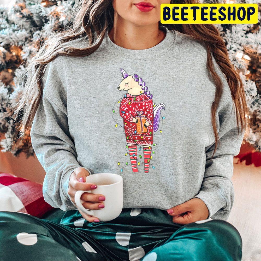 Super Cute Christmas Unicorn Trending Unisex Hoodie Super Cute Christmas Unicorn Trending Unisex Hoodie