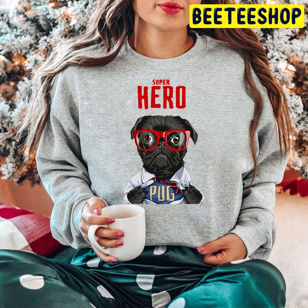 Super Hero Is A Pug Trending Unisex Hoodie Super Hero Is A Pug Trending Unisex Hoodie
