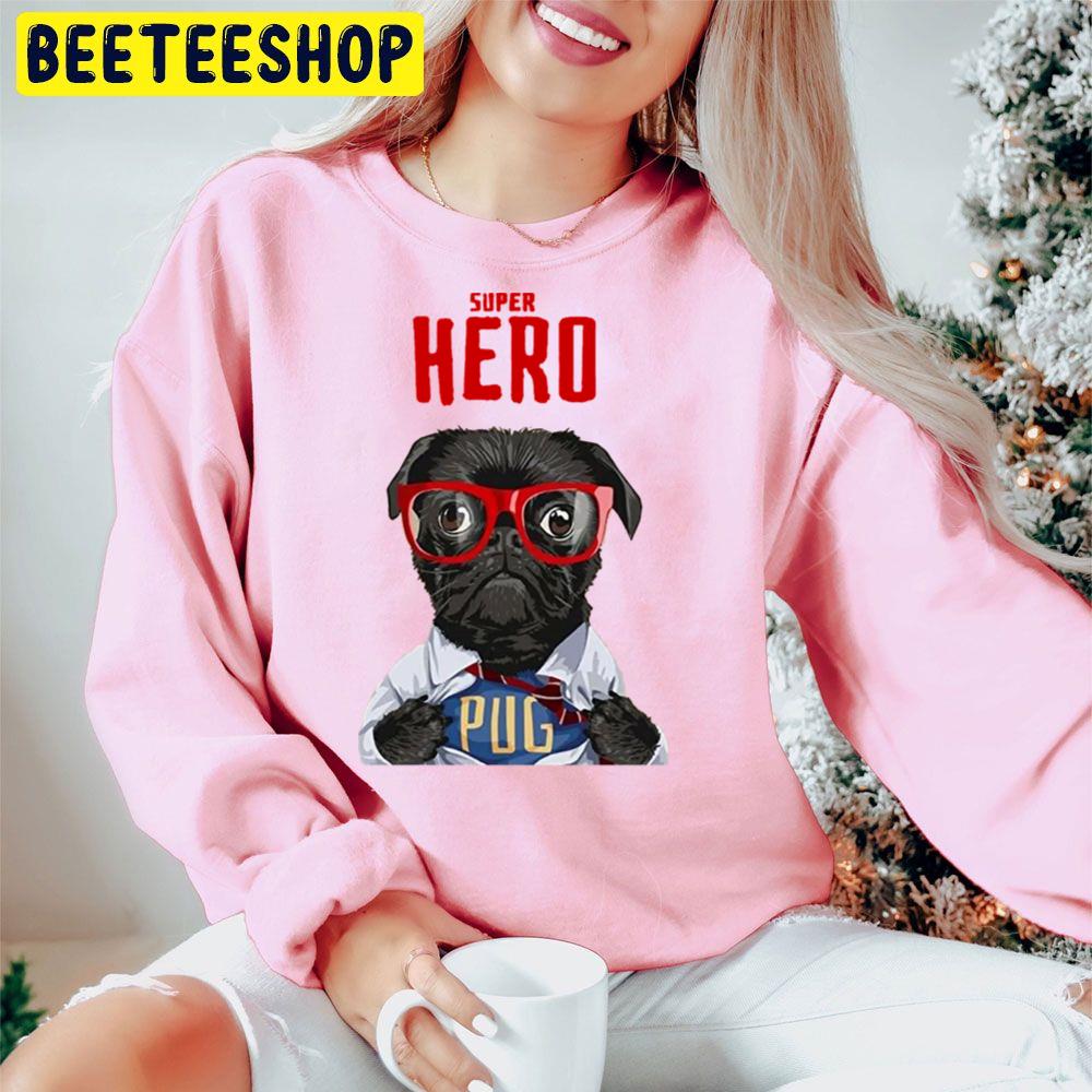 Super Hero Is A Pug Trending Unisex Hoodie Super Hero Is A Pug Trending Unisex Hoodie