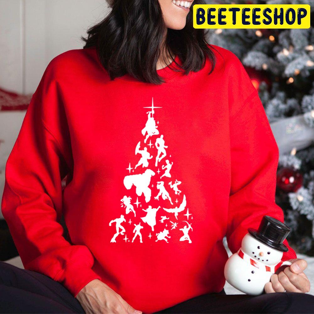 Superhero Christmas Tree Trending Unisex Hoodie Superhero Christmas Tree Trending Unisex Hoodie