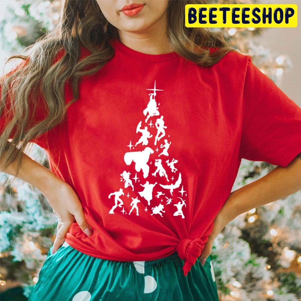 Superhero Christmas Tree Trending Unisex Hoodie Superhero Christmas Tree Trending Unisex Hoodie