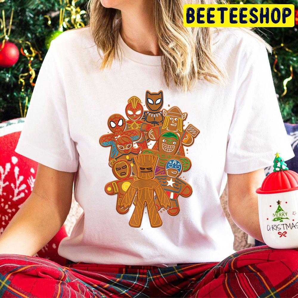 Superhero Gingerbread Cookies Christmas Trending Unisex Hoodie Superhero Gingerbread Cookies Christmas Trending Unisex Hoodie