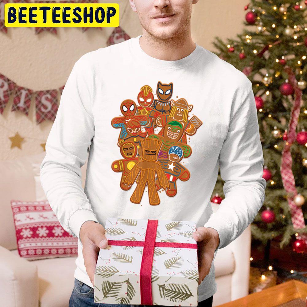 Superhero Gingerbread Cookies Christmas Trending Unisex Hoodie Superhero Gingerbread Cookies Christmas Trending Unisex Hoodie