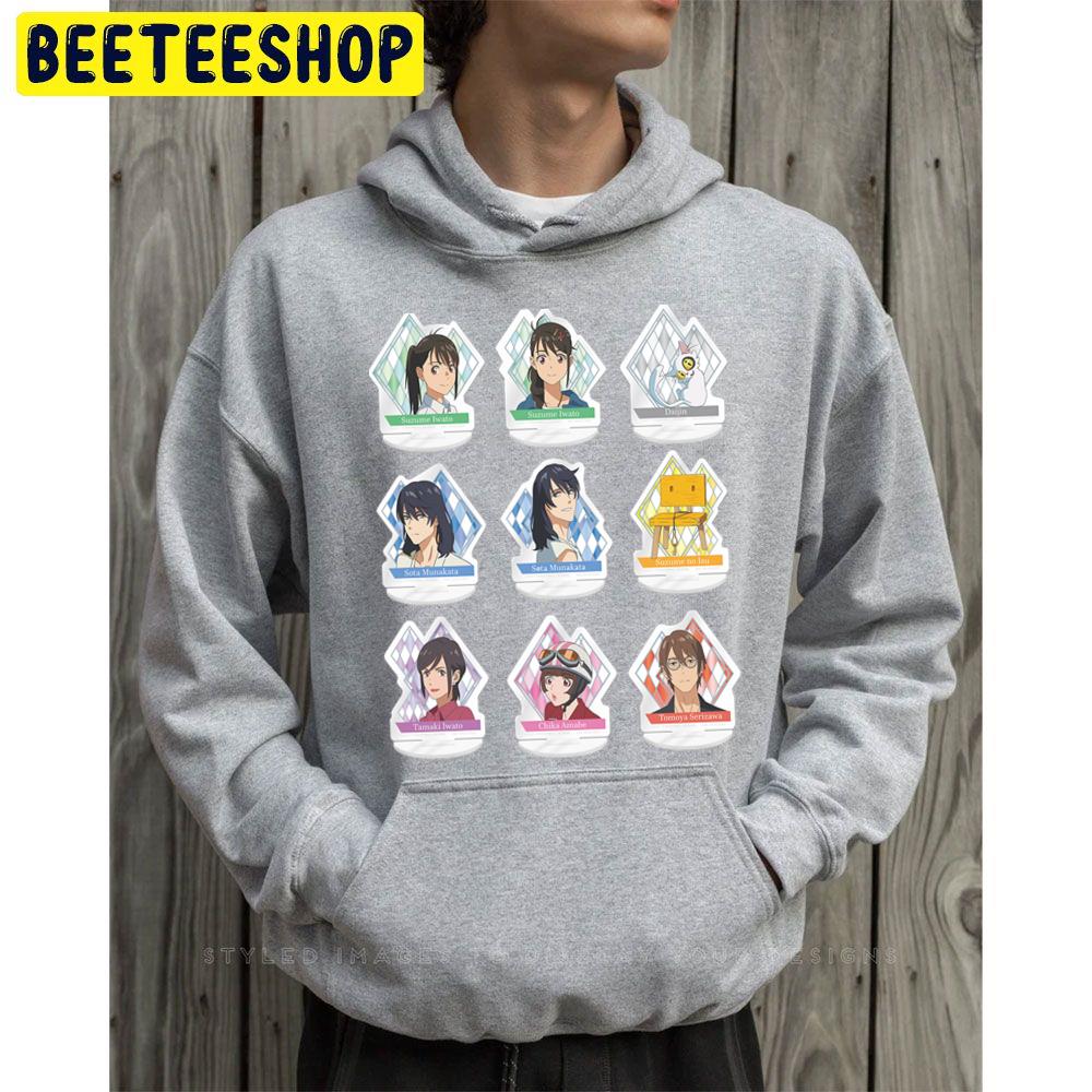 Suzume No Tojimari Emoji Trending Unisex Hoodie Suzume No Tojimari Emoji Trending Unisex Hoodie