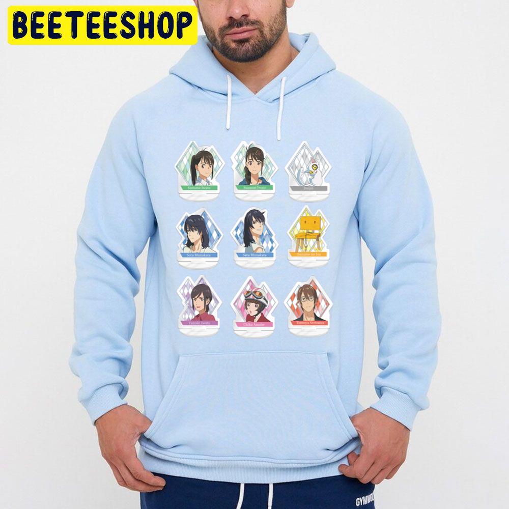 Suzume No Tojimari Emoji Trending Unisex Hoodie Suzume No Tojimari Emoji Trending Unisex Hoodie