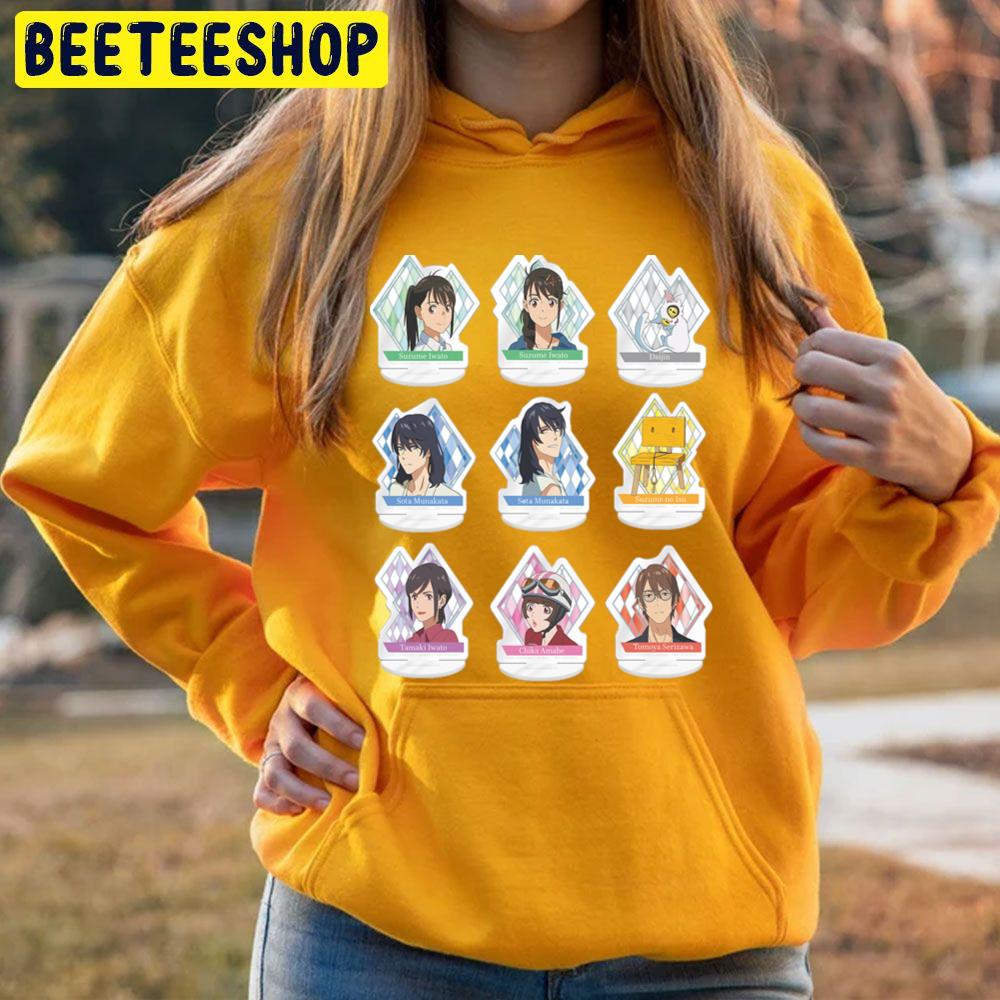 Suzume No Tojimari Emoji Trending Unisex Hoodie Suzume No Tojimari Emoji Trending Unisex Hoodie