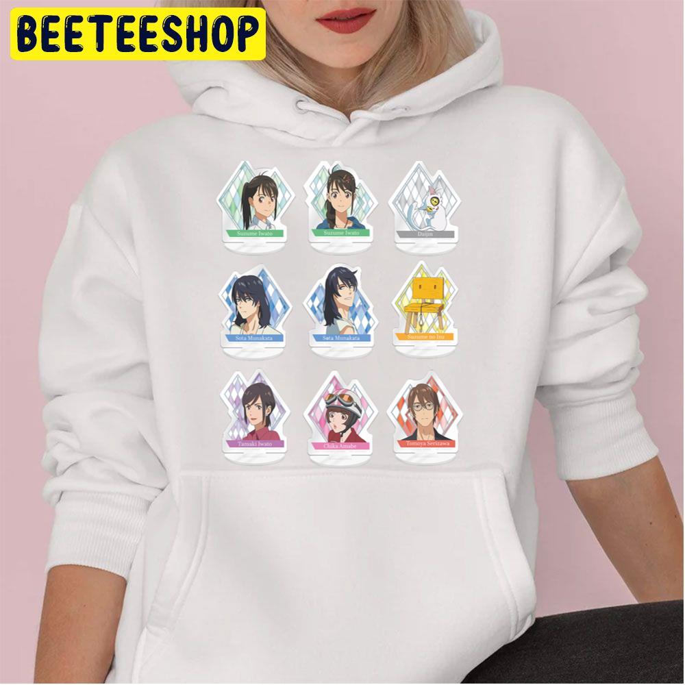 Suzume No Tojimari Emoji Trending Unisex Hoodie Suzume No Tojimari Emoji Trending Unisex Hoodie