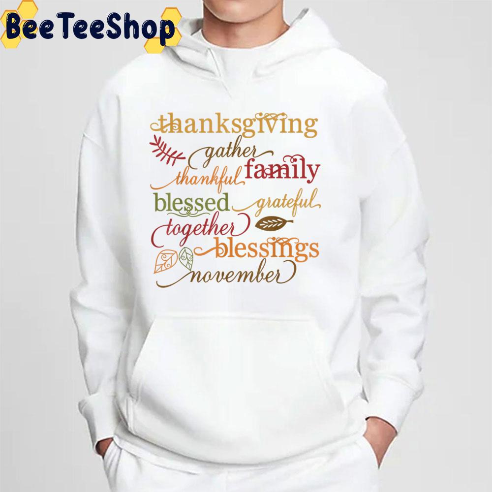 Thankful Blessings Thanksgiving Family Trending Unisex Sweatshirt Thankful Blessings Thanksgiving Family Trending Unisex Sweatshirt