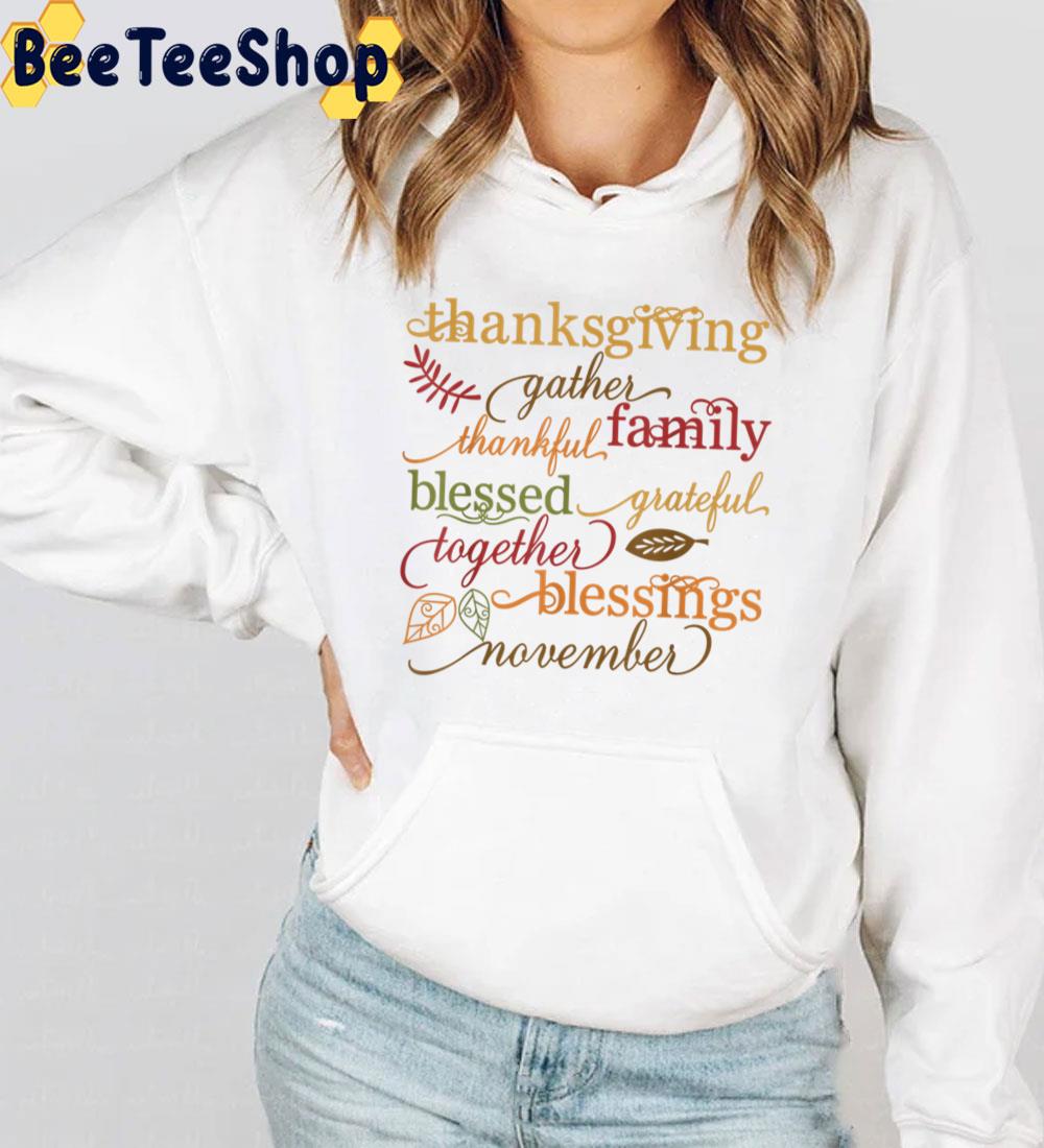 Thankful Blessings Thanksgiving Family Trending Unisex Sweatshirt Thankful Blessings Thanksgiving Family Trending Unisex Sweatshirt