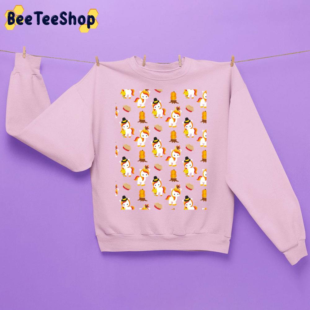 Thanksgiving Autumn Unicorn Pattern Trending Unisex Sweatshirt Thanksgiving Autumn Unicorn Pattern Trending Unisex Sweatshirt