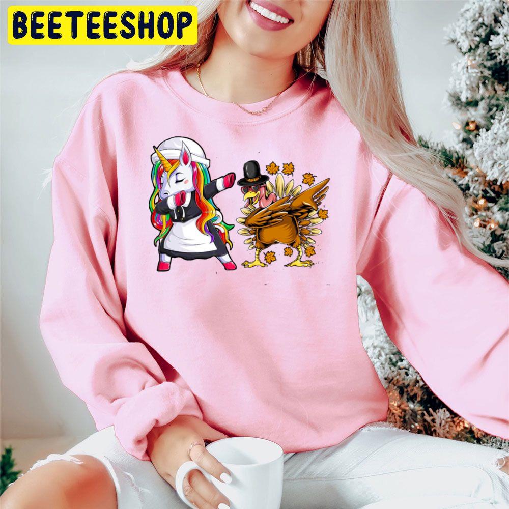 Thanksgiving Unicorn Dabbing Dance Trending Unisex Hoodie Thanksgiving Unicorn Dabbing Dance Trending Unisex Hoodie