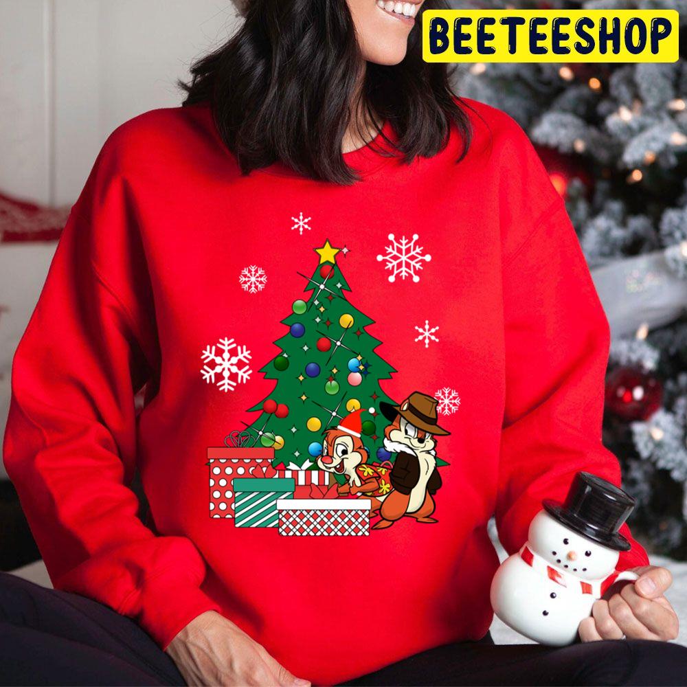 The Cartoon Chip N Dale Rangers Around Christmas Tree Trending Unisex Hoodie The Cartoon Chip N Dale Rangers Around Christmas Tree Trending Unisex Hoodie