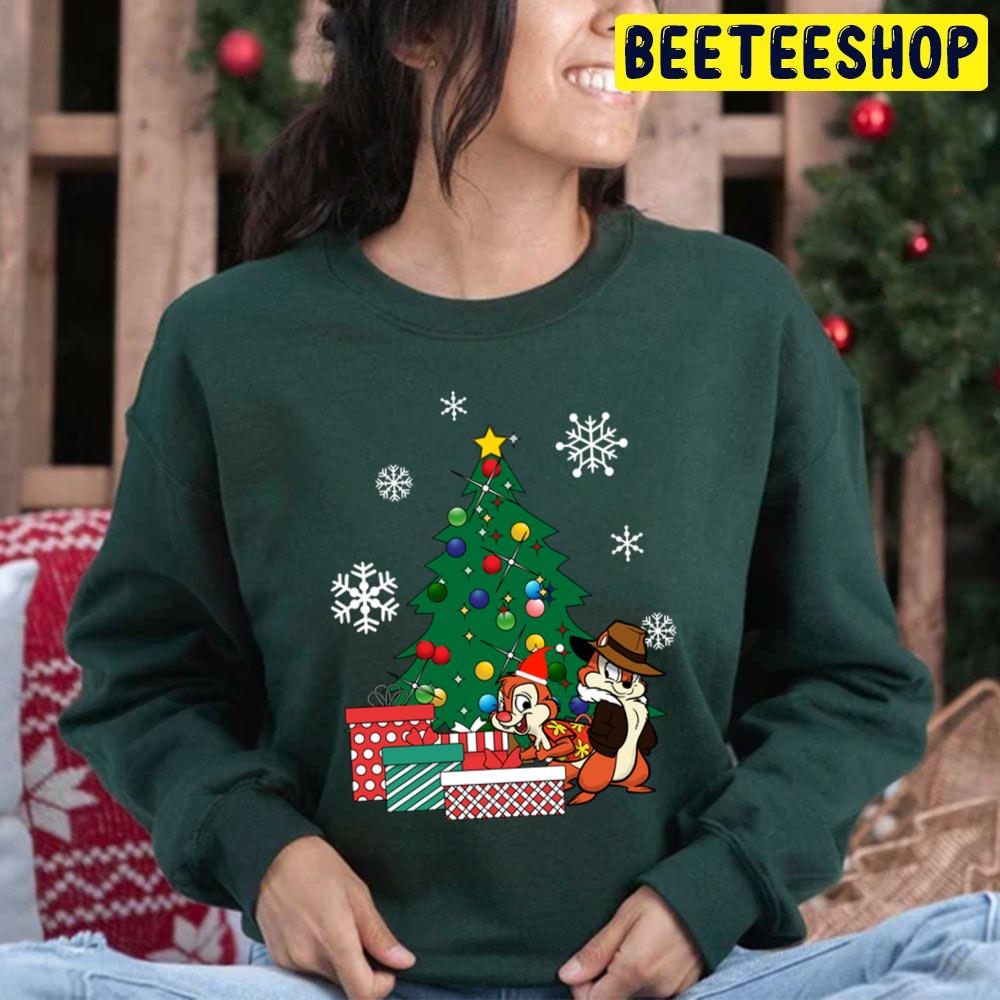 The Cartoon Chip N Dale Rangers Around Christmas Tree Trending Unisex Hoodie The Cartoon Chip N Dale Rangers Around Christmas Tree Trending Unisex Hoodie