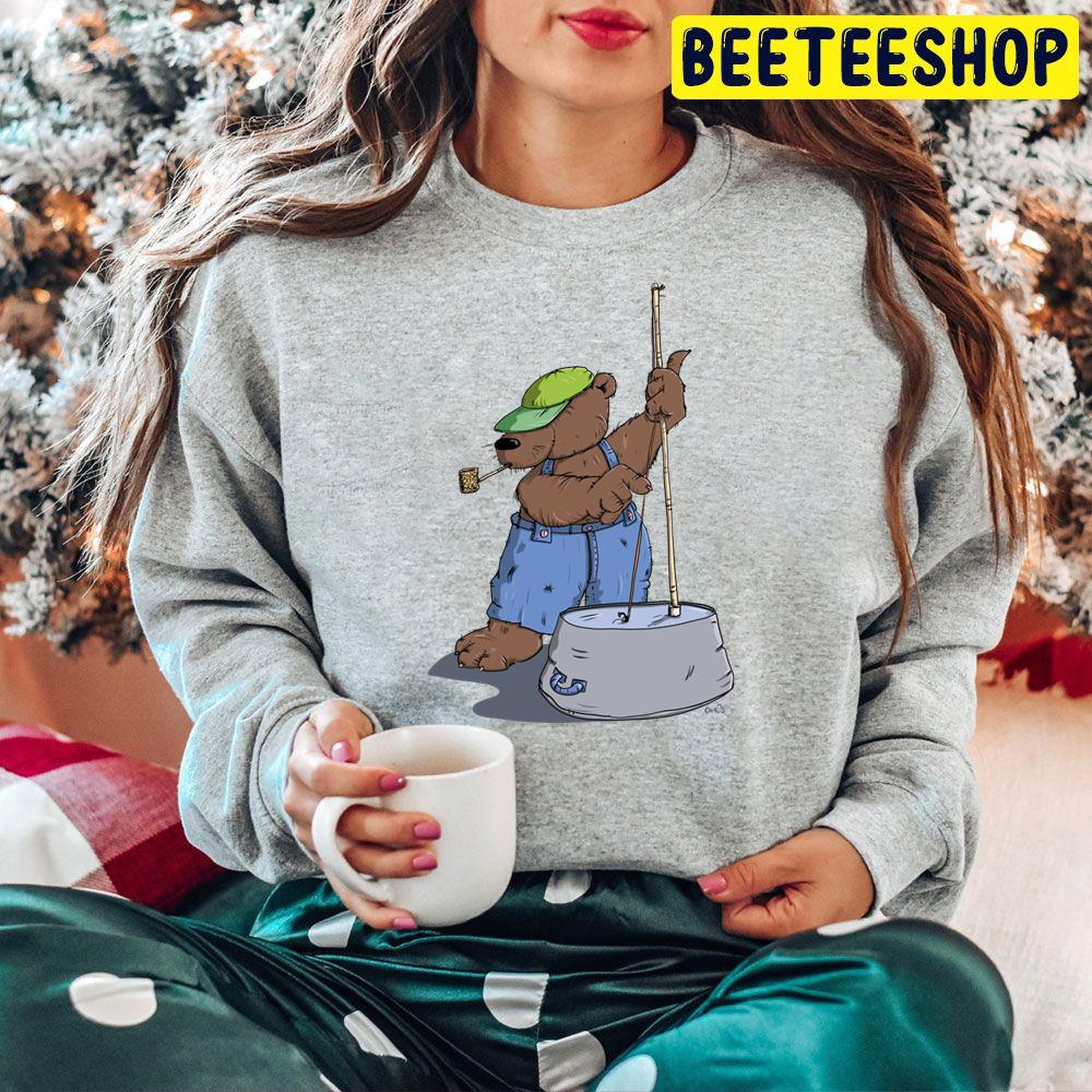 The Hillbilly Bear Plays A Cool Bassguitar Trending Unisex Hoodie The Hillbilly Bear Plays A Cool Bassguitar Trending Unisex Hoodie