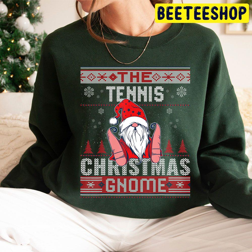 The Tennis Christmas Gnome Matching Family Knit Trending Unisex Hoodie The Tennis Christmas Gnome Matching Family Knit Trending Unisex Hoodie