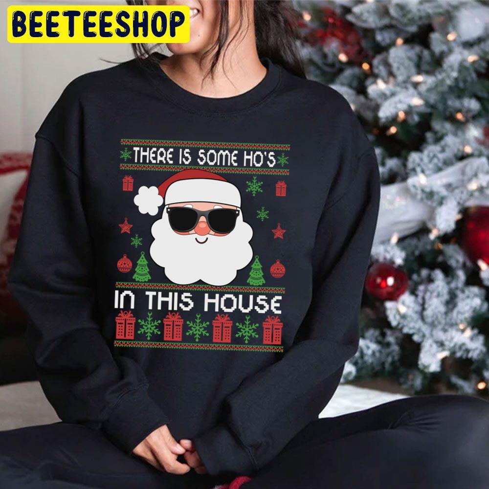 There Is Some Ho's In This House Funny Christmas Knit Pattern Trending Unisex Hoodie There Is Some Ho's In This House Funny Christmas Knit Pattern Trending Unisex Hoodie