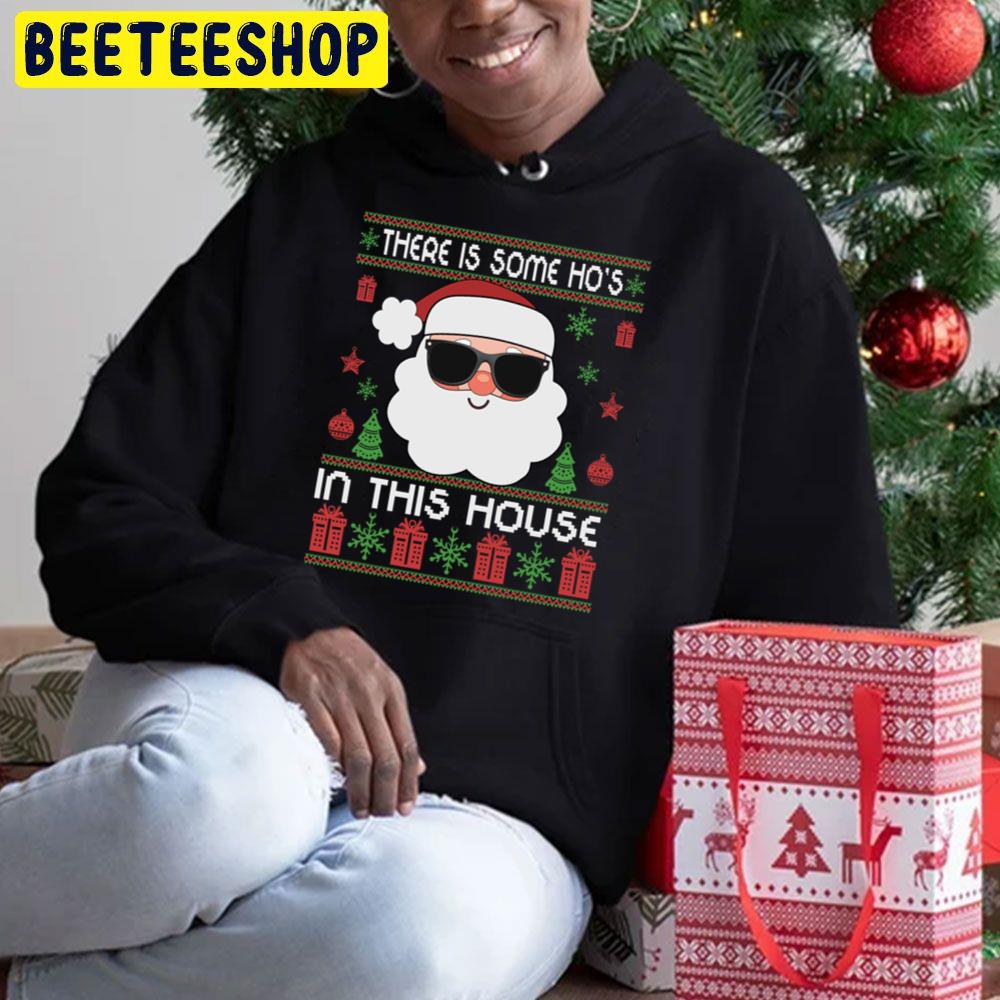 There Is Some Ho's In This House Funny Christmas Knit Pattern Trending Unisex Hoodie There Is Some Ho's In This House Funny Christmas Knit Pattern Trending Unisex Hoodie
