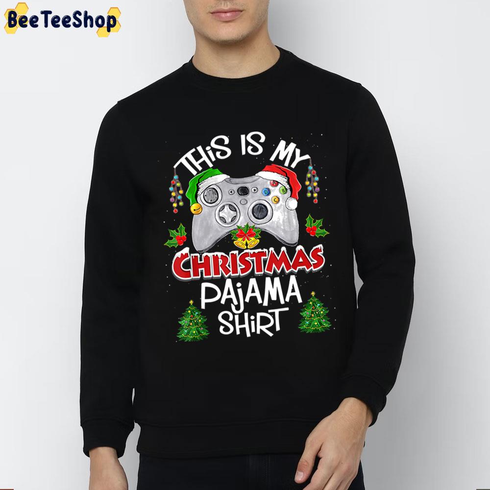 This Is My Christmas Pajama Santa Hat Gamer Trending Unisex Sweatshirt This Is My Christmas Pajama Santa Hat Gamer Trending Unisex Sweatshirt