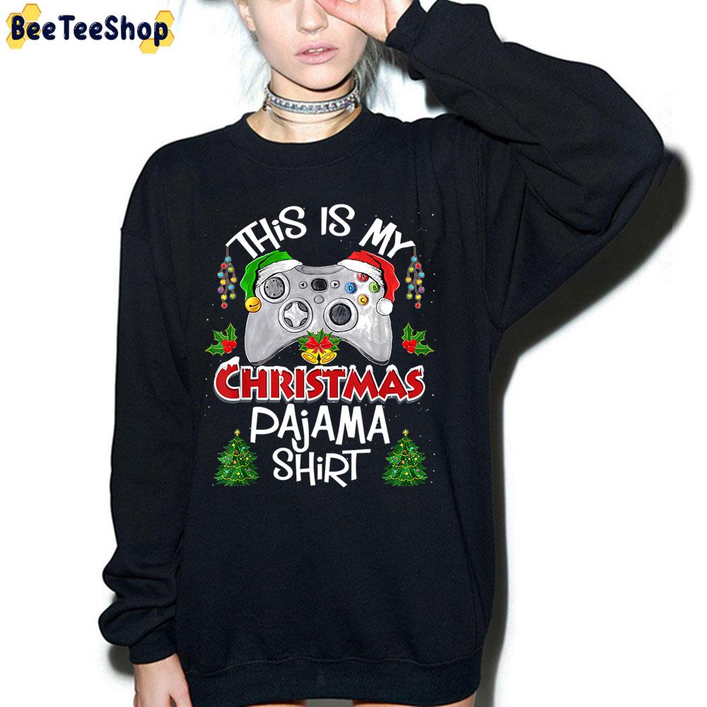This Is My Christmas Pajama Santa Hat Gamer Trending Unisex Sweatshirt This Is My Christmas Pajama Santa Hat Gamer Trending Unisex Sweatshirt
