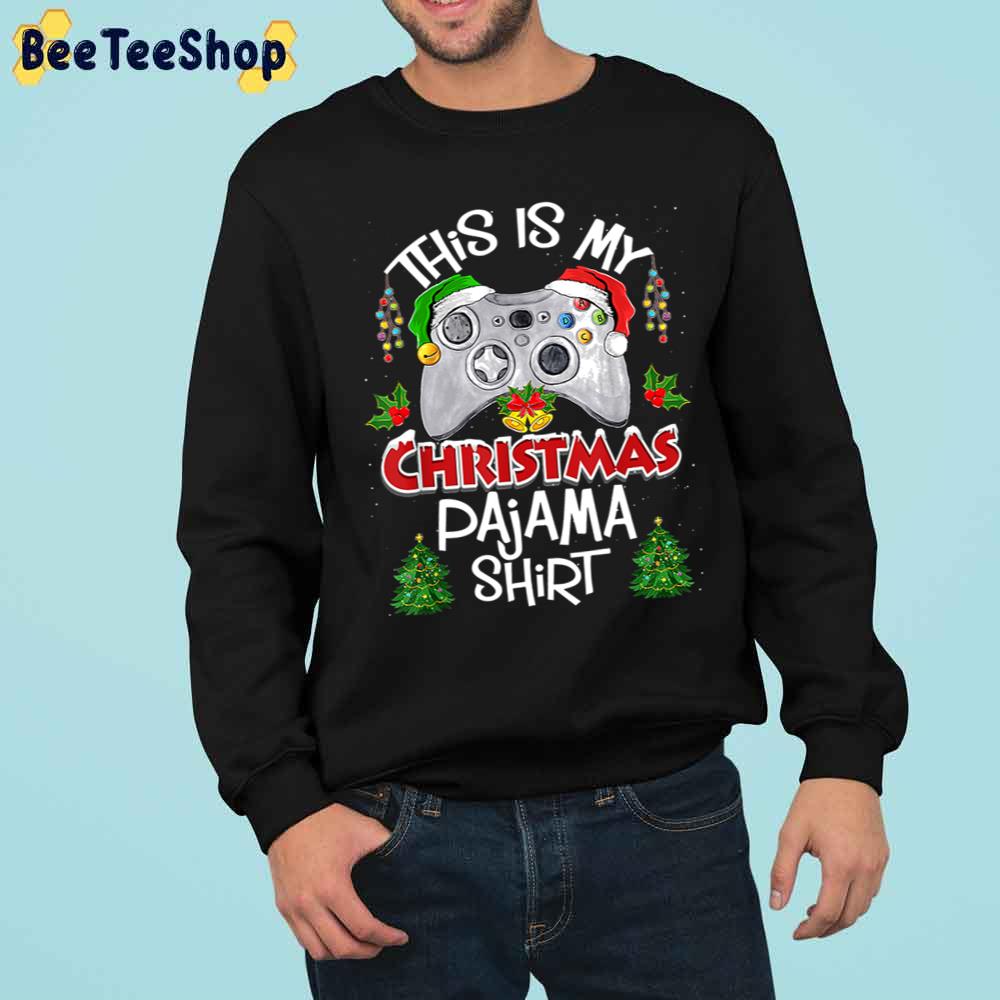 This Is My Christmas Pajama Santa Hat Gamer Trending Unisex Sweatshirt This Is My Christmas Pajama Santa Hat Gamer Trending Unisex Sweatshirt