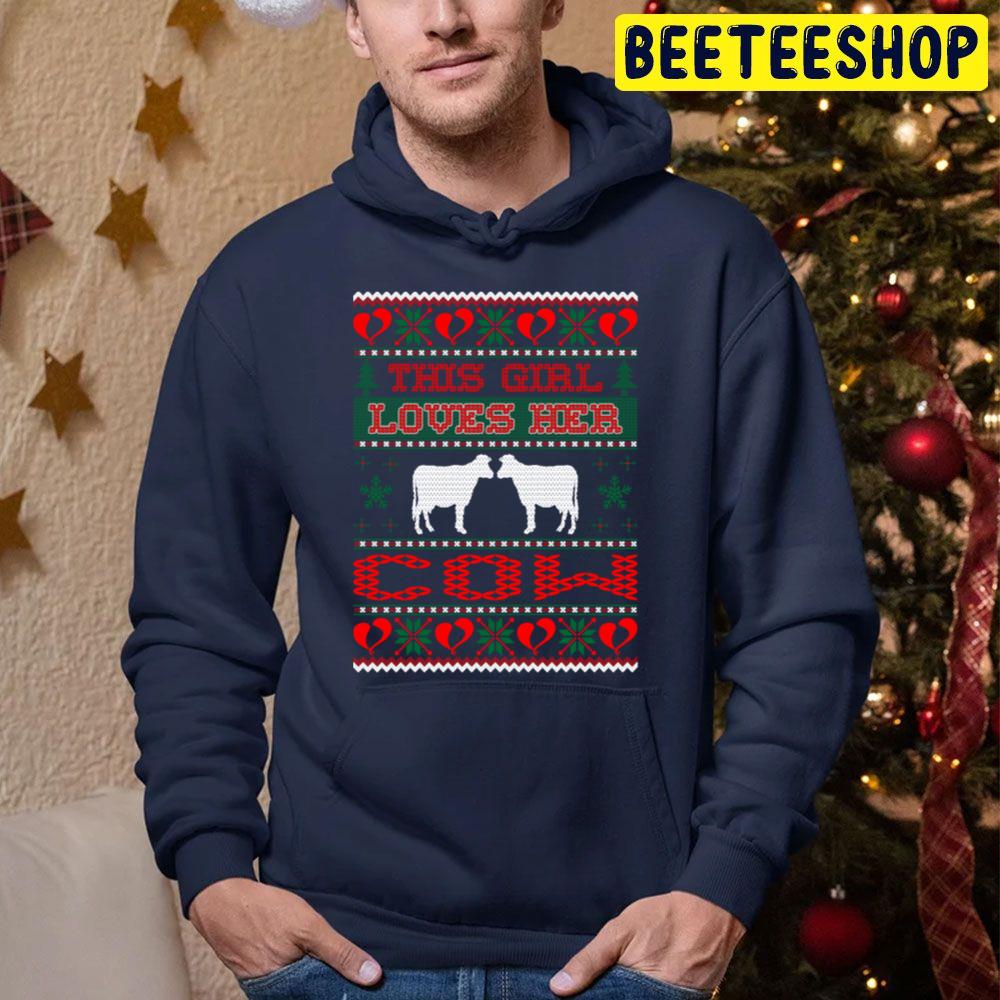 Thsi Girl Loves Her Cow Christmas Trending Unisex Hoodie Thsi Girl Loves Her Cow Christmas Trending Unisex Hoodie