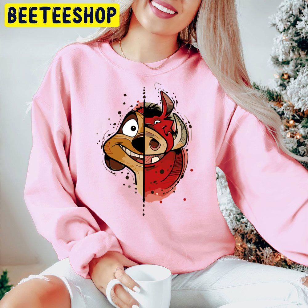 Timon And Pumbaa Face Trending Unisex Hoodie Timon And Pumbaa Face Trending Unisex Hoodie