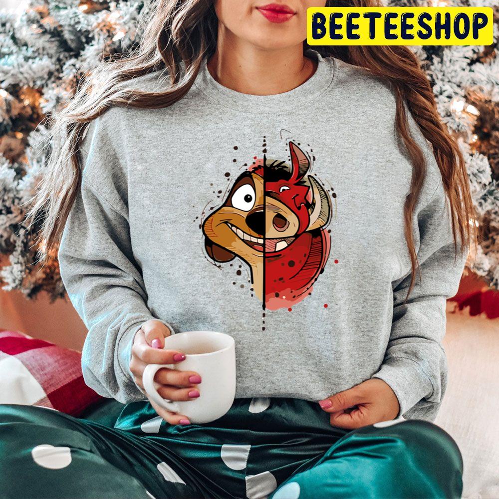 Timon And Pumbaa Face Trending Unisex Hoodie Timon And Pumbaa Face Trending Unisex Hoodie