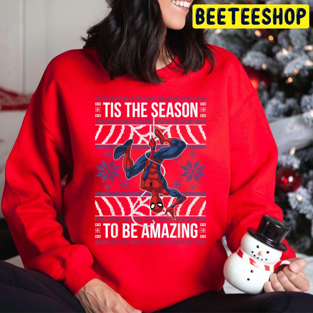 Tis The Season To Be Amazing Spider Man Knit Pattern Christmas Trending Unisex Hoodie Tis The Season To Be Amazing Spider Man Knit Pattern Christmas Trending Unisex Hoodie