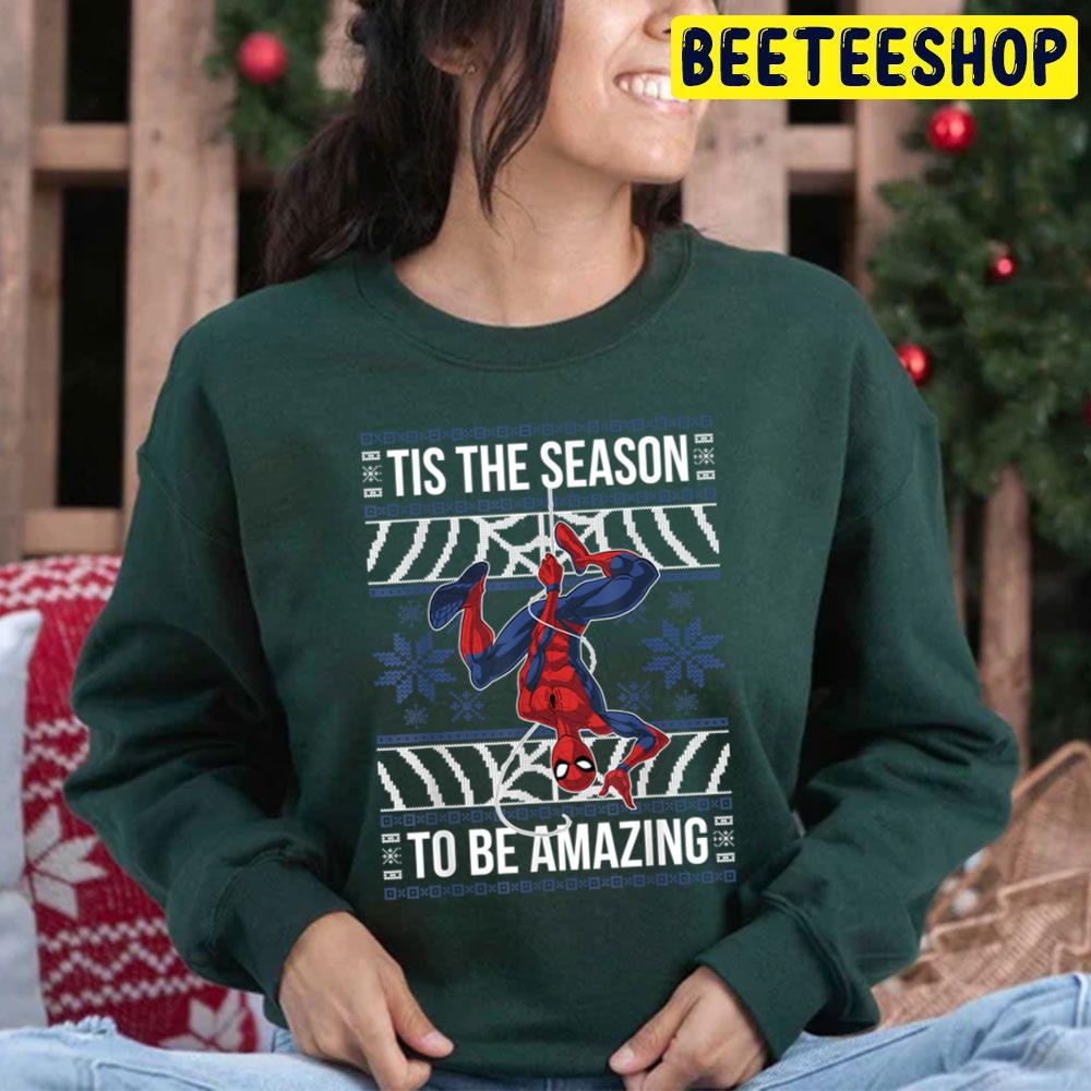 Tis The Season To Be Amazing Spider Man Knit Pattern Christmas Trending Unisex Hoodie Tis The Season To Be Amazing Spider Man Knit Pattern Christmas Trending Unisex Hoodie