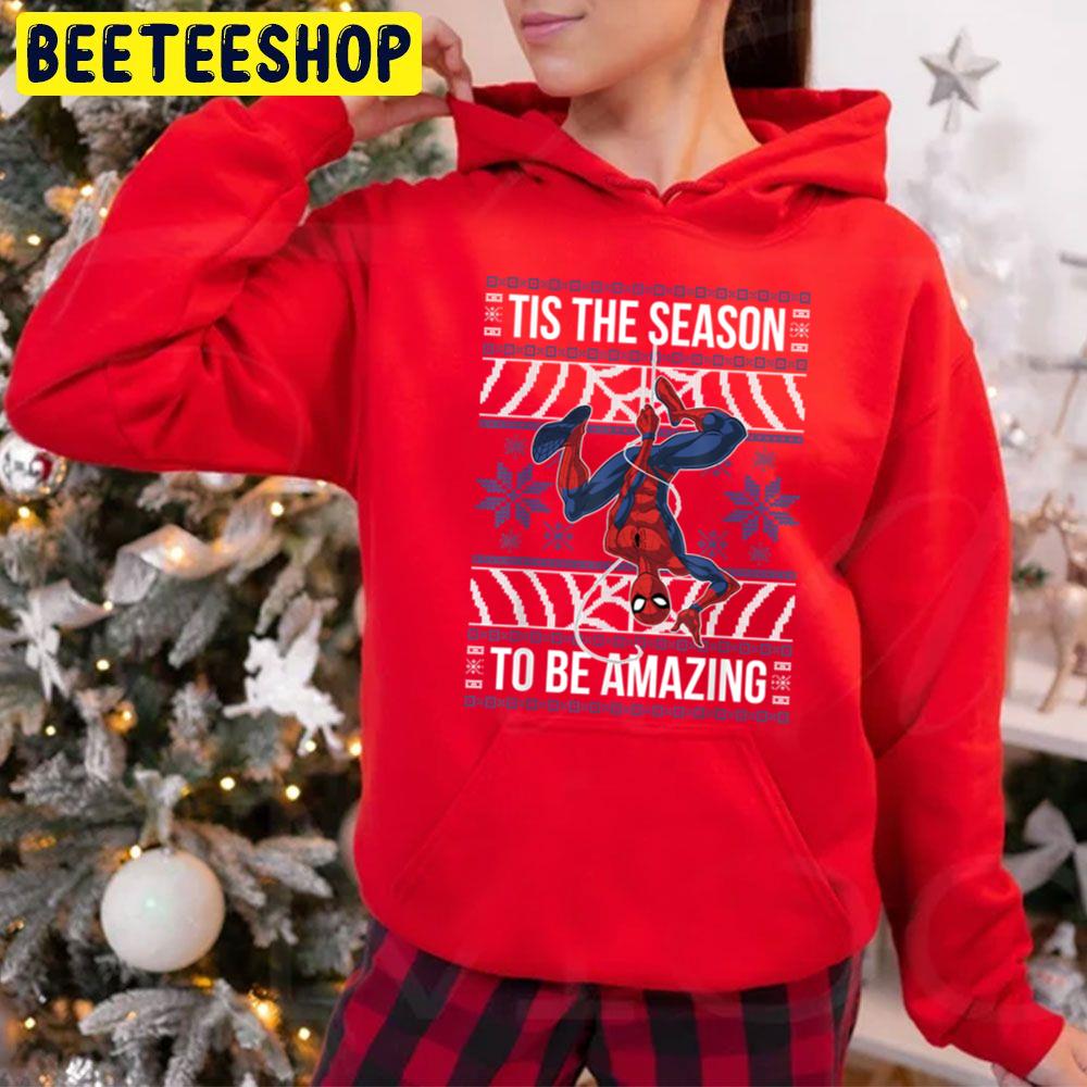 Tis The Season To Be Amazing Spider Man Knit Pattern Christmas Trending Unisex Hoodie Tis The Season To Be Amazing Spider Man Knit Pattern Christmas Trending Unisex Hoodie