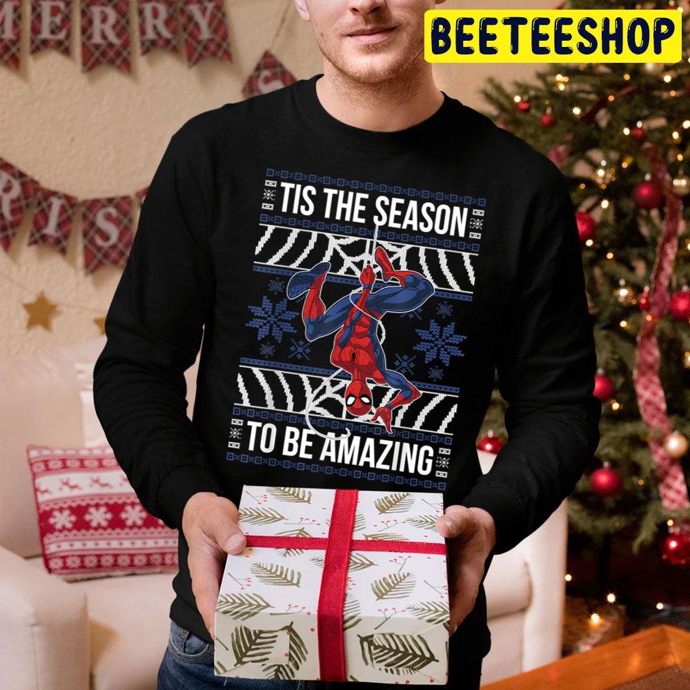 Tis The Season To Be Amazing Spider Man Knit Pattern Christmas Trending Unisex Hoodie Tis The Season To Be Amazing Spider Man Knit Pattern Christmas Trending Unisex Hoodie