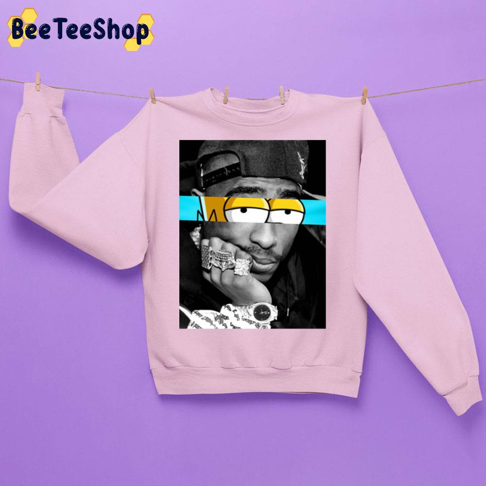 Tupac With Bat Simpson Eyes Trending Unisex Sweatshirt Tupac With Bat Simpson Eyes Trending Unisex Sweatshirt