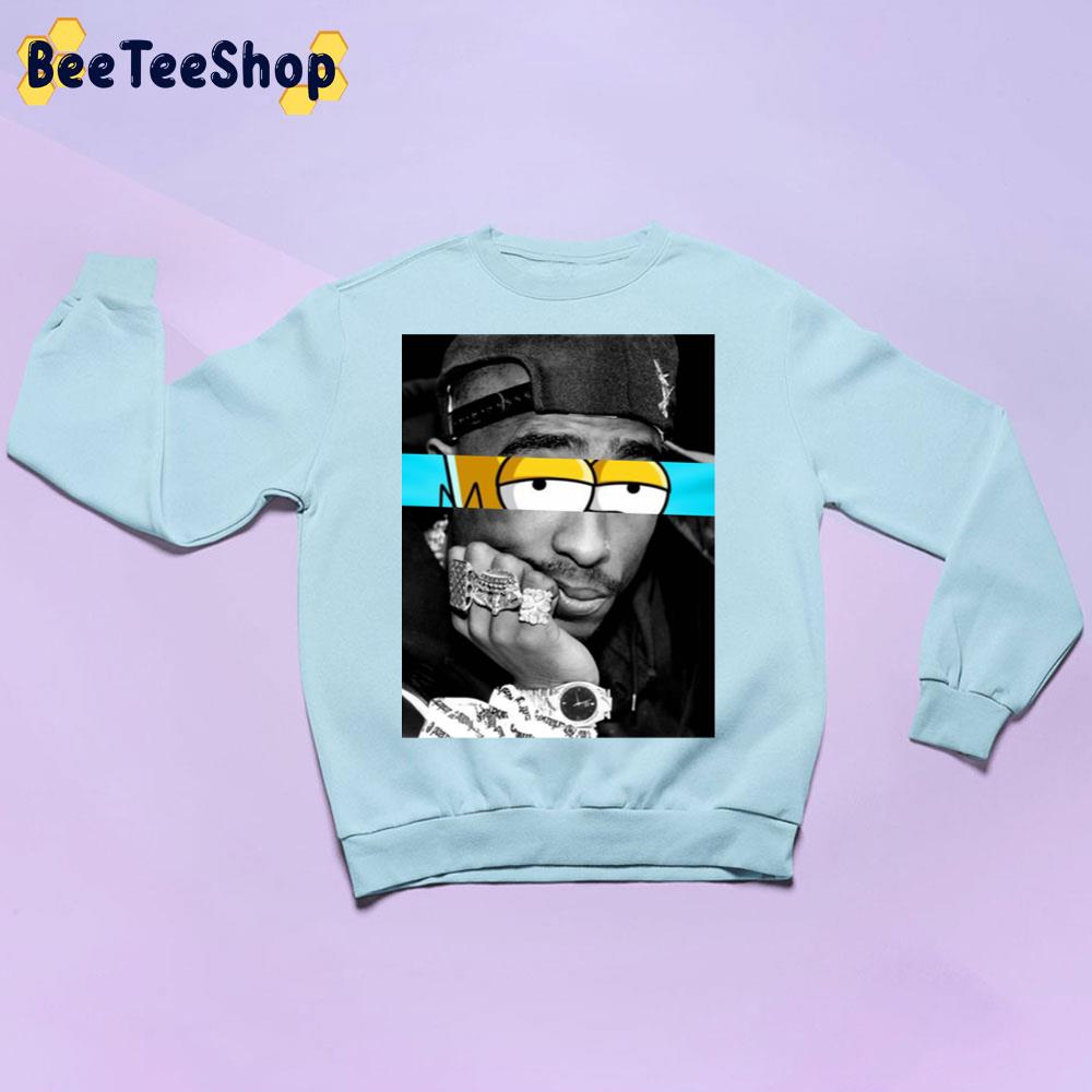 Tupac With Bat Simpson Eyes Trending Unisex Sweatshirt Tupac With Bat Simpson Eyes Trending Unisex Sweatshirt