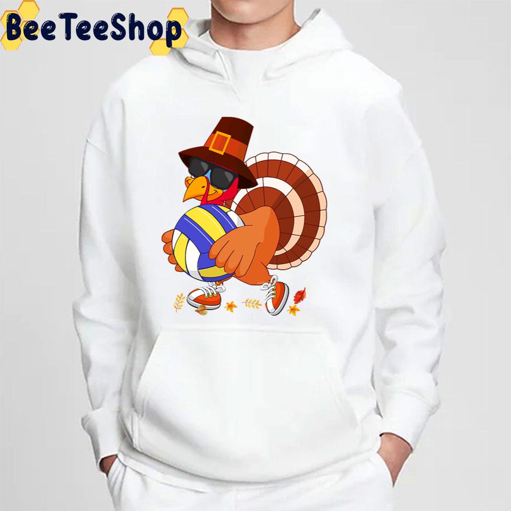 Turkey Playing Volleyball Thanksgiving Trending Unisex Sweatshirt Turkey Playing Volleyball Thanksgiving Trending Unisex Sweatshirt