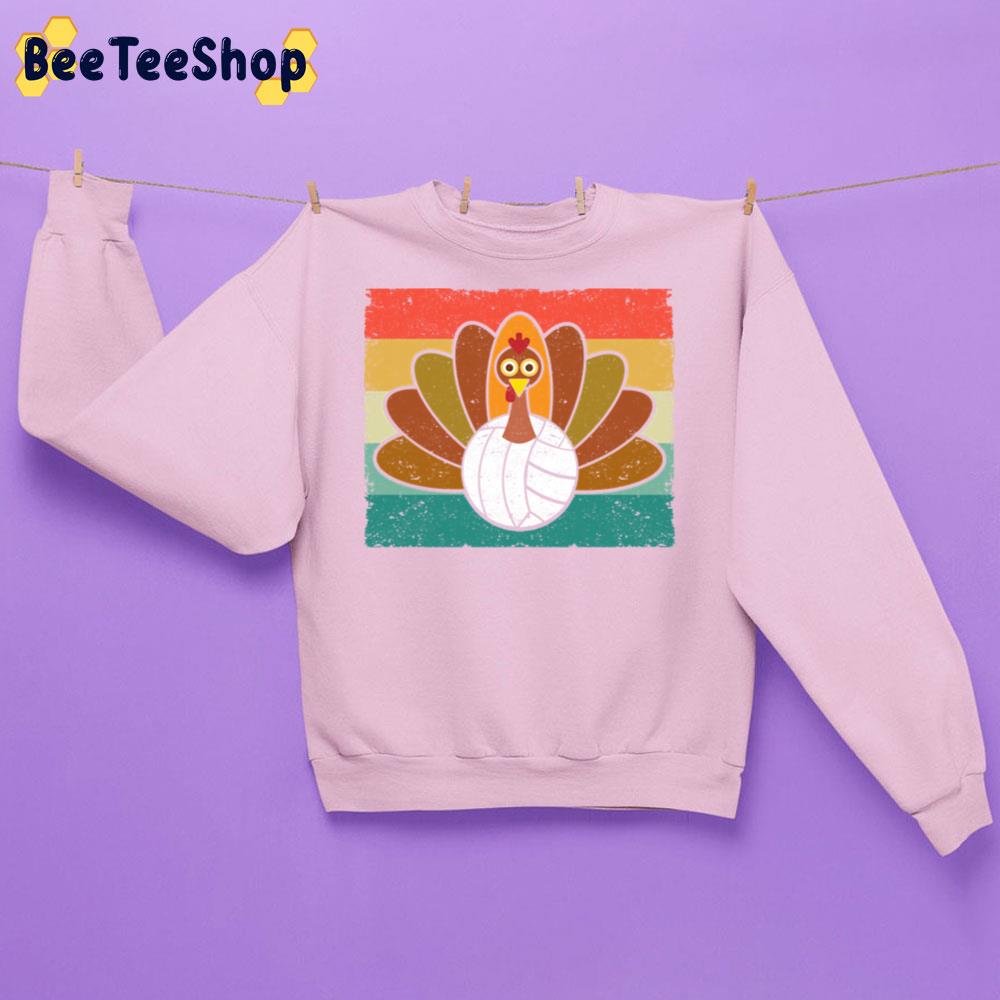 Turkey Volleyball Player Retro Thanksgiving Day Trending Unisex Sweatshirt Turkey Volleyball Player Retro Thanksgiving Day Trending Unisex Sweatshirt