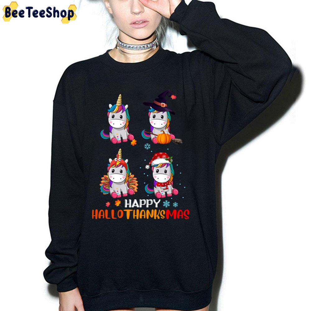 Unicorn Halloween And Merry Christmas Happy Hallothanksmas Trending Unisex Sweatshirt Unicorn Halloween And Merry Christmas Happy Hallothanksmas Trending Unisex Sweatshirt