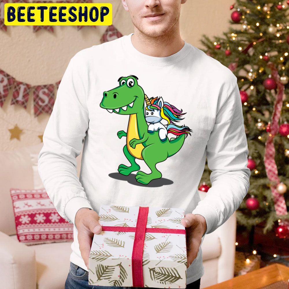 Unicorn Riding Dinosaur Trending Unisex Hoodie Unicorn Riding Dinosaur Trending Unisex Hoodie