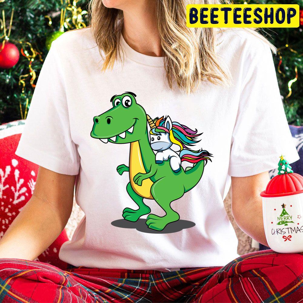 Unicorn Riding Dinosaur Trending Unisex Hoodie Unicorn Riding Dinosaur Trending Unisex Hoodie