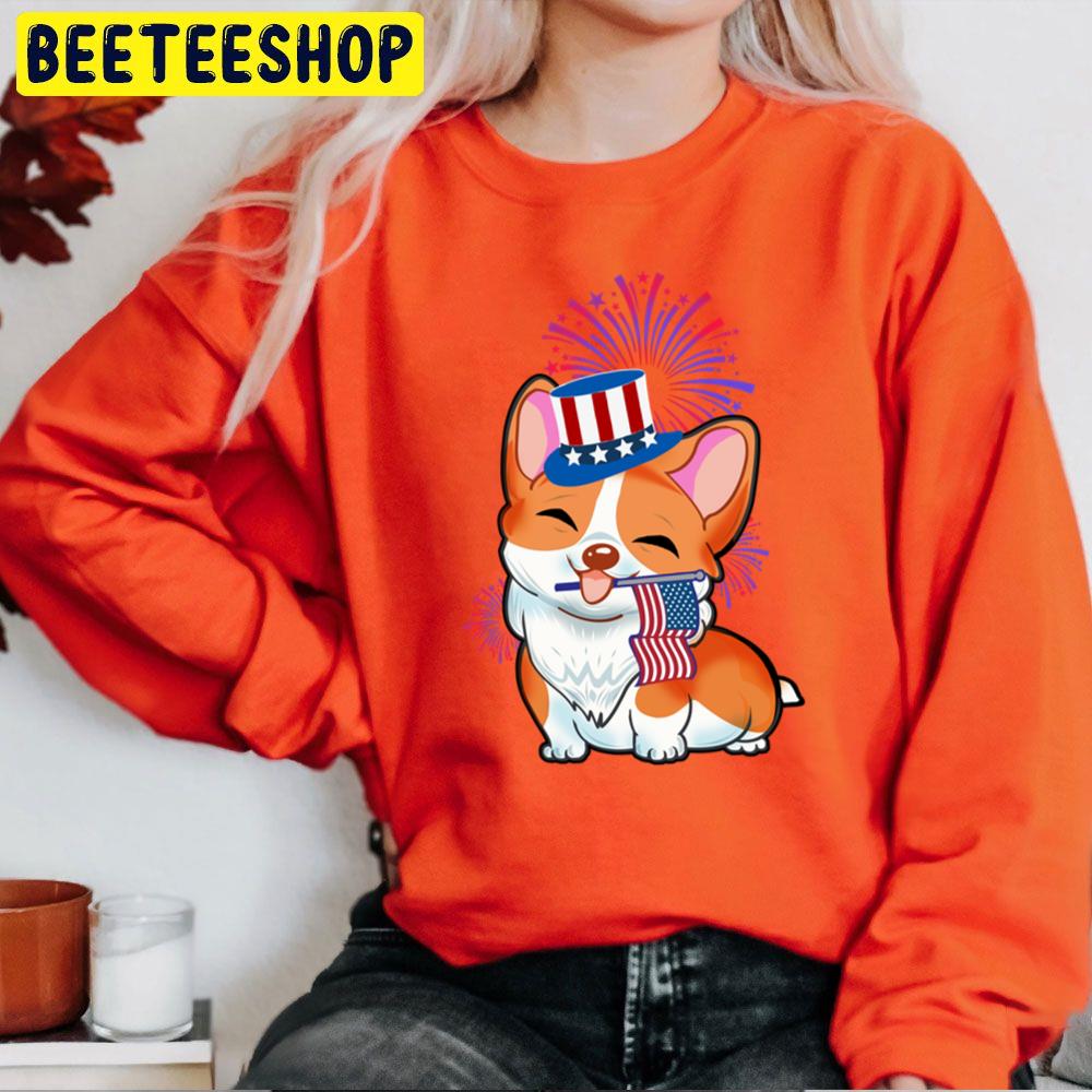 Usa America Corgi Dog American July 4th Independence Day Trending Unisex Sweatshirt Usa America Corgi Dog American July 4th Independence Day Trending Unisex Sweatshirt