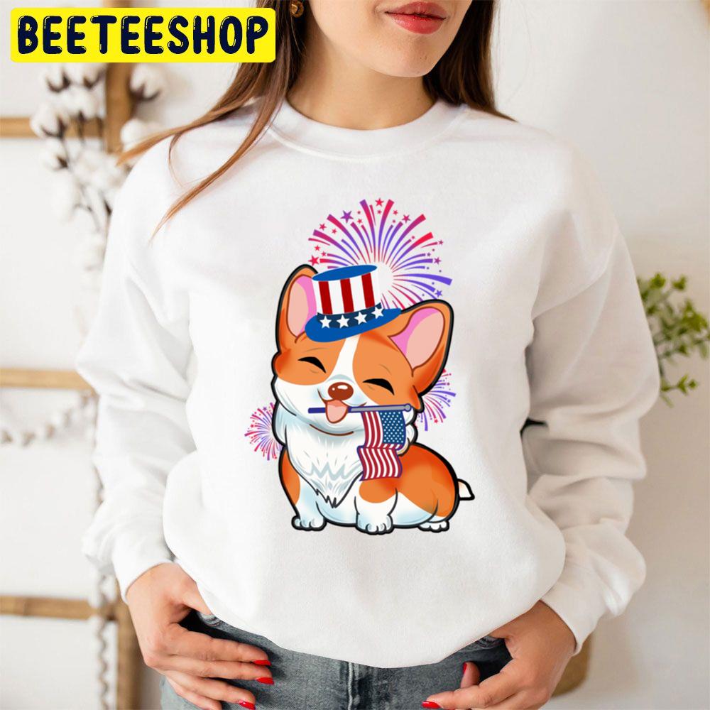 Usa America Corgi Dog American July 4th Independence Day Trending Unisex Sweatshirt Usa America Corgi Dog American July 4th Independence Day Trending Unisex Sweatshirt