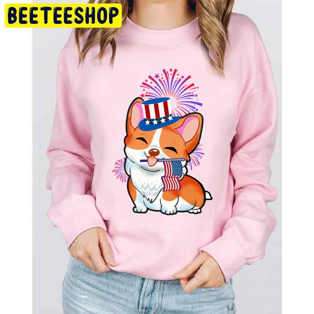 Usa America Corgi Dog American July 4th Independence Day Trending Unisex Sweatshirt Usa America Corgi Dog American July 4th Independence Day Trending Unisex Sweatshirt