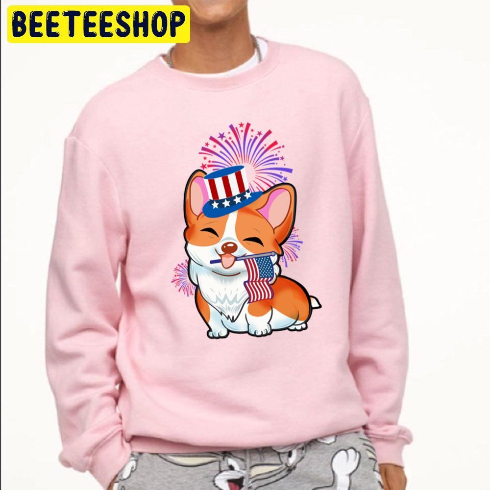 Usa America Corgi Dog American July 4th Independence Day Trending Unisex Sweatshirt Usa America Corgi Dog American July 4th Independence Day Trending Unisex Sweatshirt