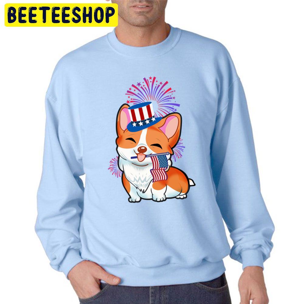 Usa America Corgi Dog American July 4th Independence Day Trending Unisex Sweatshirt Usa America Corgi Dog American July 4th Independence Day Trending Unisex Sweatshirt